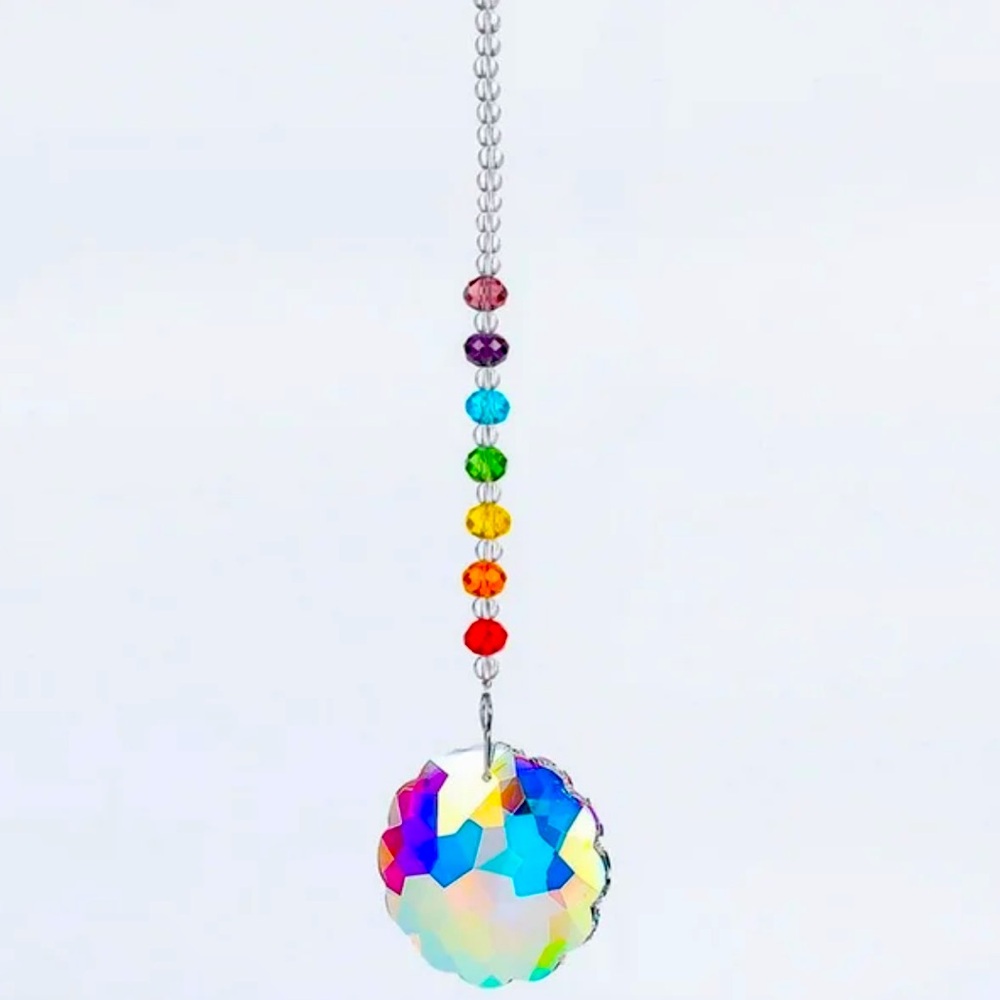 Rainbow Sun Catcher Crystal Prisms Hanging Ornament Bohemian Rainbow Crystal New